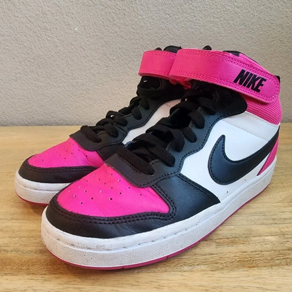 Nike Court Borough Mid 2 Shoes Youth Size 5Y Basketball HV0933-100